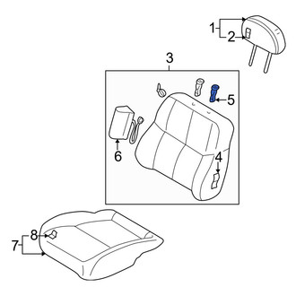 Mazda OE - Right Headrest Guide