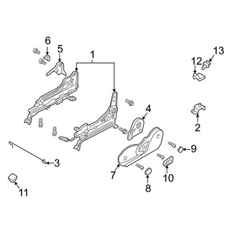 Mazda OE - Seats & Tracks - Tracks & Components (Manual Seats)