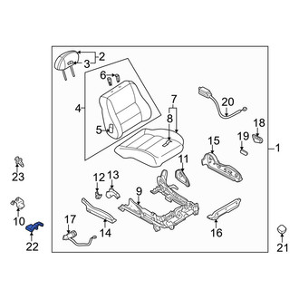 Mazda OE - Rear Left Seat Track Cover