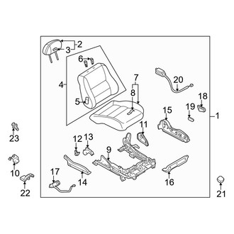 Mazda OE - Seats & Tracks - Front Seat Components (Power Driver Seat)