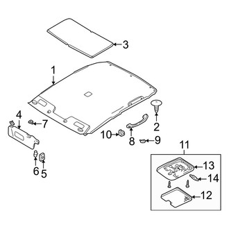 Mazda OE - Roof - Interior Trim (W/O Sunroof)