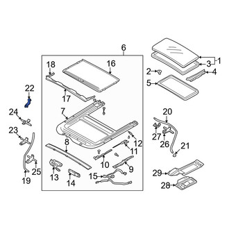Mazda OE - Front Sunroof Drain Hose Clip