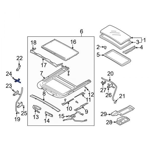 Sunroof Drain Hose Clip