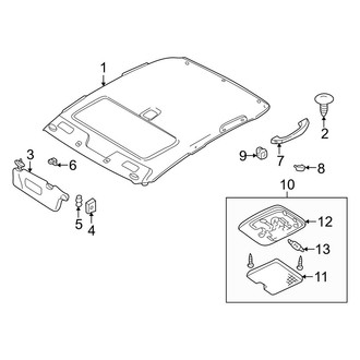 Mazda OE - Roof - Interior Trim (With Sunroof)