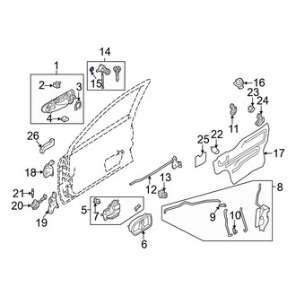 Mazda OE - Front Door Lock Cylinder Clip