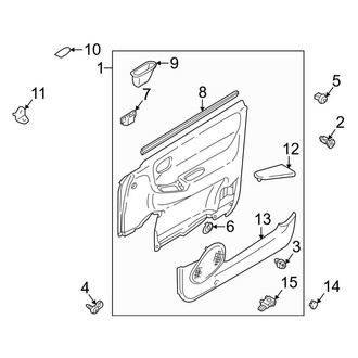 Mazda OE - Front Door - Interior Trim (Manual Windows)