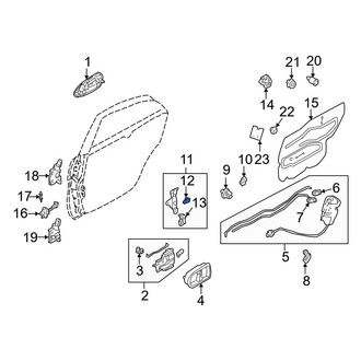 Mazda OE - Front Door Lock Cylinder Clip