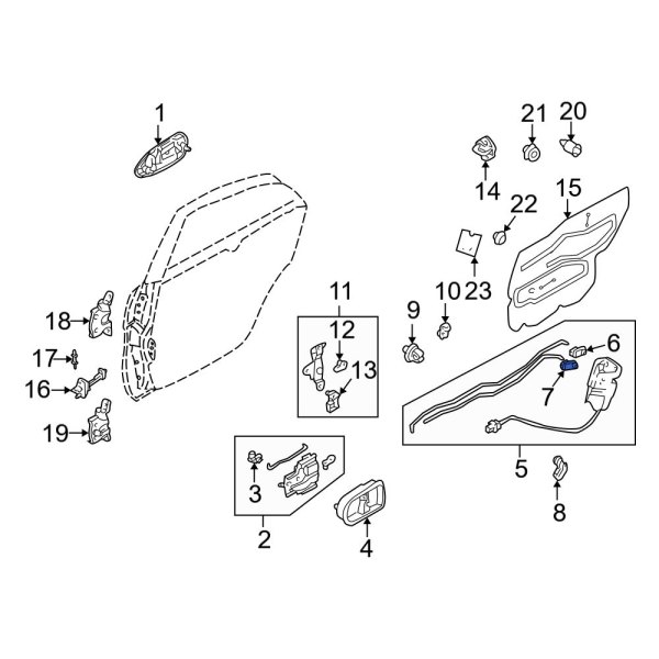 Door Lock Rod Clip