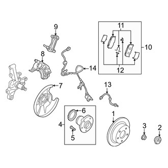 Mazda OE - Rear Suspension - Brake Components (Disc Brakes), (Rear Disc Brakes)