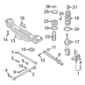 Mazda OE - Rear Suspension - Suspension Components (Rear Drum Brakes)