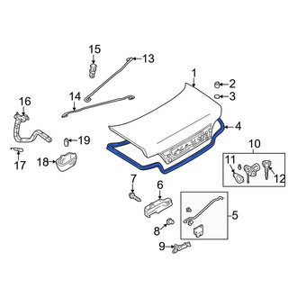 Mazda OE - Rear Deck Lid Seal