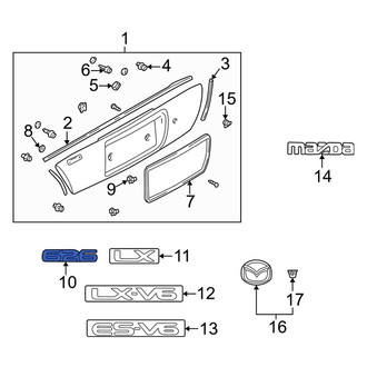 Mazda OE - Rear Deck Lid Emblem