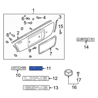 Mazda OE - Rear Deck Lid Emblem