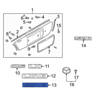 Mazda OE - Rear Deck Lid Emblem