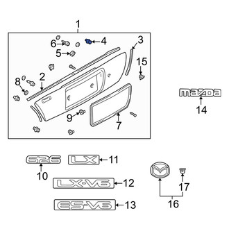 Mazda OE - Deck Lid Finish Panel Clip