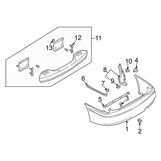 Mazda OE - Rear Bumper - Bumper & Components