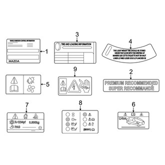 Mazda OE - Information Labels - Labels