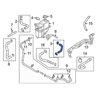 Mazda OE - Front Engine Coolant Overflow Hose