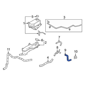 Mazda OE - Right Radiator Coolant Hose