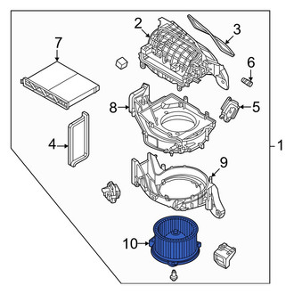 Mazda OE - Rear HVAC Blower Motor Assembly