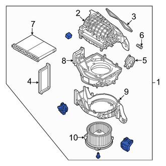 Mazda OE - Front HVAC Blower Case Assembly