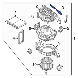 Mazda OE - HVAC Air Inlet Housing Seal