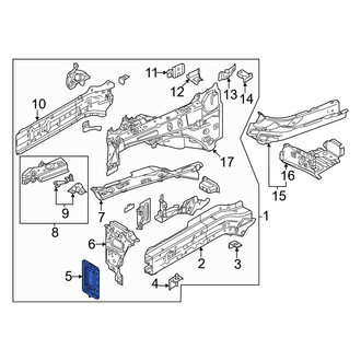 Mazda OE - Front Left Bumper Impact Bar Bracket