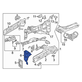 Mazda OE - Front Right Frame Rail End