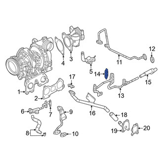 Mazda OE - Turbocharger Coolant Line Gasket
