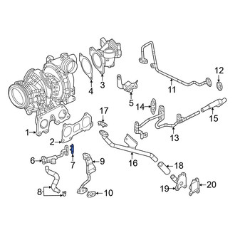 Mazda OE - Turbocharger Coolant Line Gasket