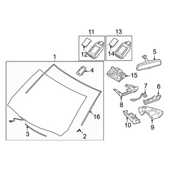 Mazda OE - Upper Windshield Seal