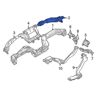 Mazda OE - Front Right Upper Inner Instrument Panel Air Duct