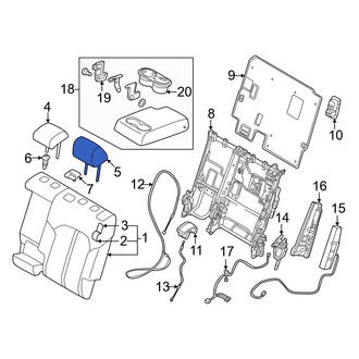 Mazda OE - Center Left Headrest