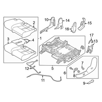 Mazda OE - Seats & Tracks - Second Row Seats (60% Side, Seat Cushion Components Split Bench)