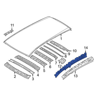Mazda OE - Left Roof Side Rail Reinforcement