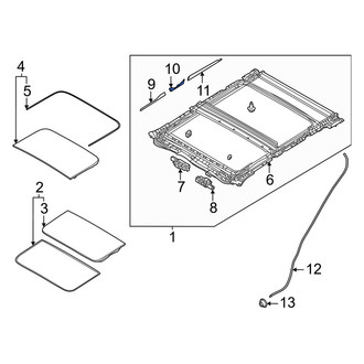 Mazda OE - Center Left Sunroof Opening Trim