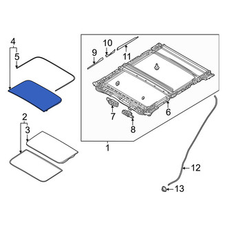 Mazda OE - Rear Sunroof Glass