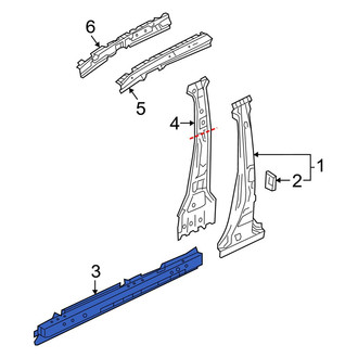 Mazda OE - Left Rocker Panel Reinforcement