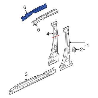 Mazda OE - Right Roof Side Rail Reinforcement