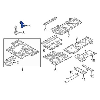 Mazda OE - Rear Floor Pan Splash Shield Bracket