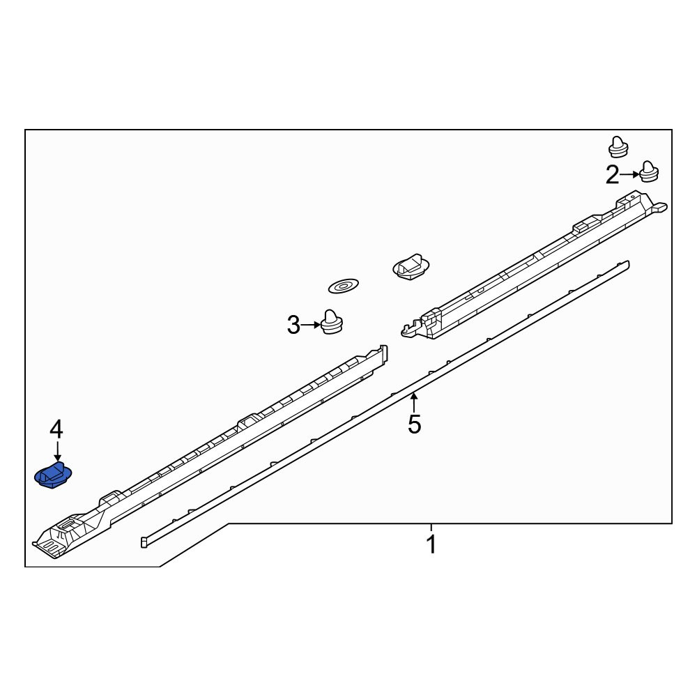 Mazda OE KB8B51SJ3 - Rocker Panel Molding Clip