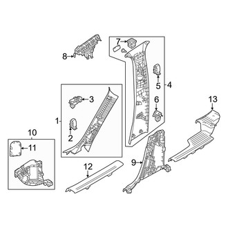 Mazda OE - Pillars, Rocker & Floor - Interior Trim
