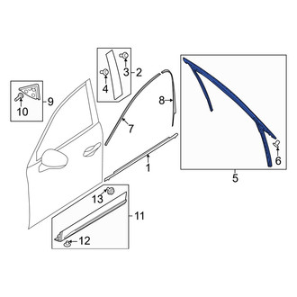 Mazda OE - Rear Right Window Channel