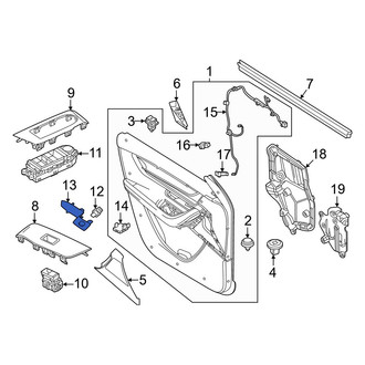 Mazda OE - Front Left Inner Door Interior Trim Panel Cap