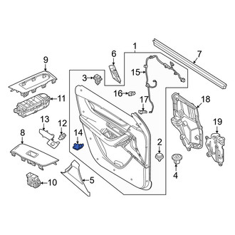 Mazda OE - Front Left Door Trim Panel Pocket Cap