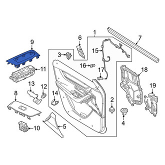 Mazda OE - Front Left Door Switch Trim Panel