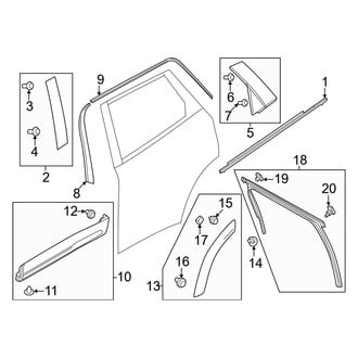 Mazda OE - Rear Door - Exterior Trim