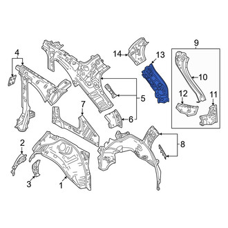 Mazda OE - Right Lower Body D-Pillar Reinforcement