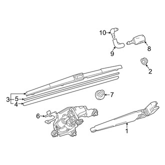 Mazda OE - Lift Gate - Wiper & Washer Components