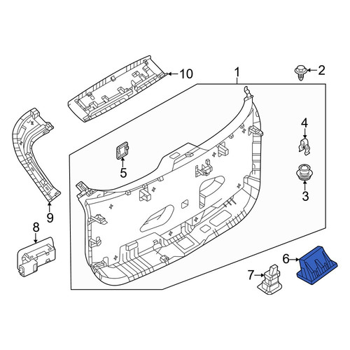 Mazda OE KB7W68966A02 - Rear Inner Liftgate Pull Handle